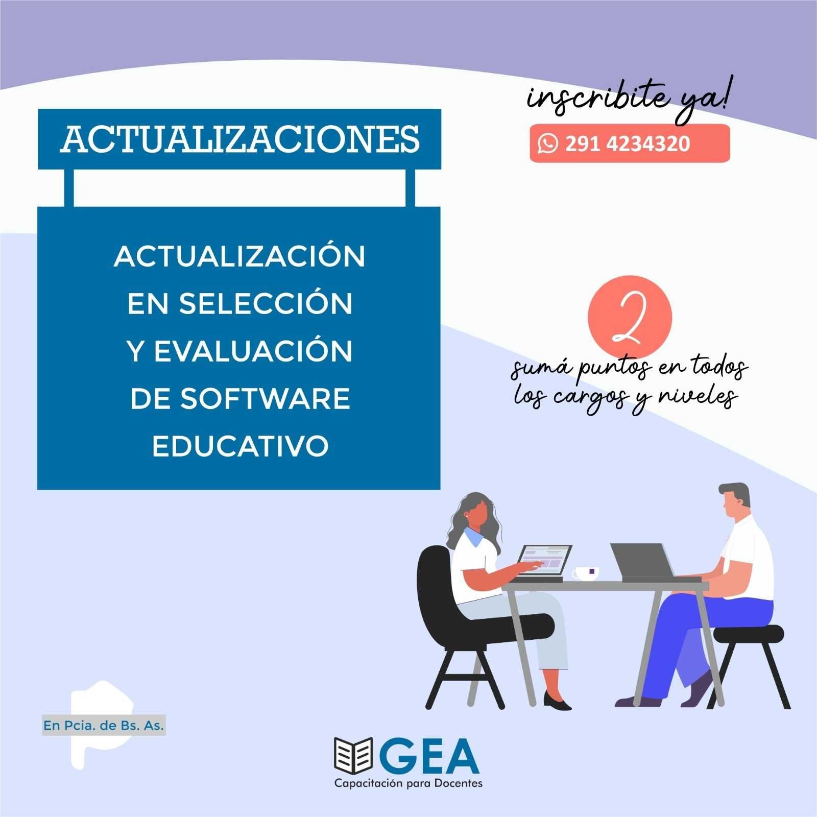 Actualización Selección y evaluación de software
educativo